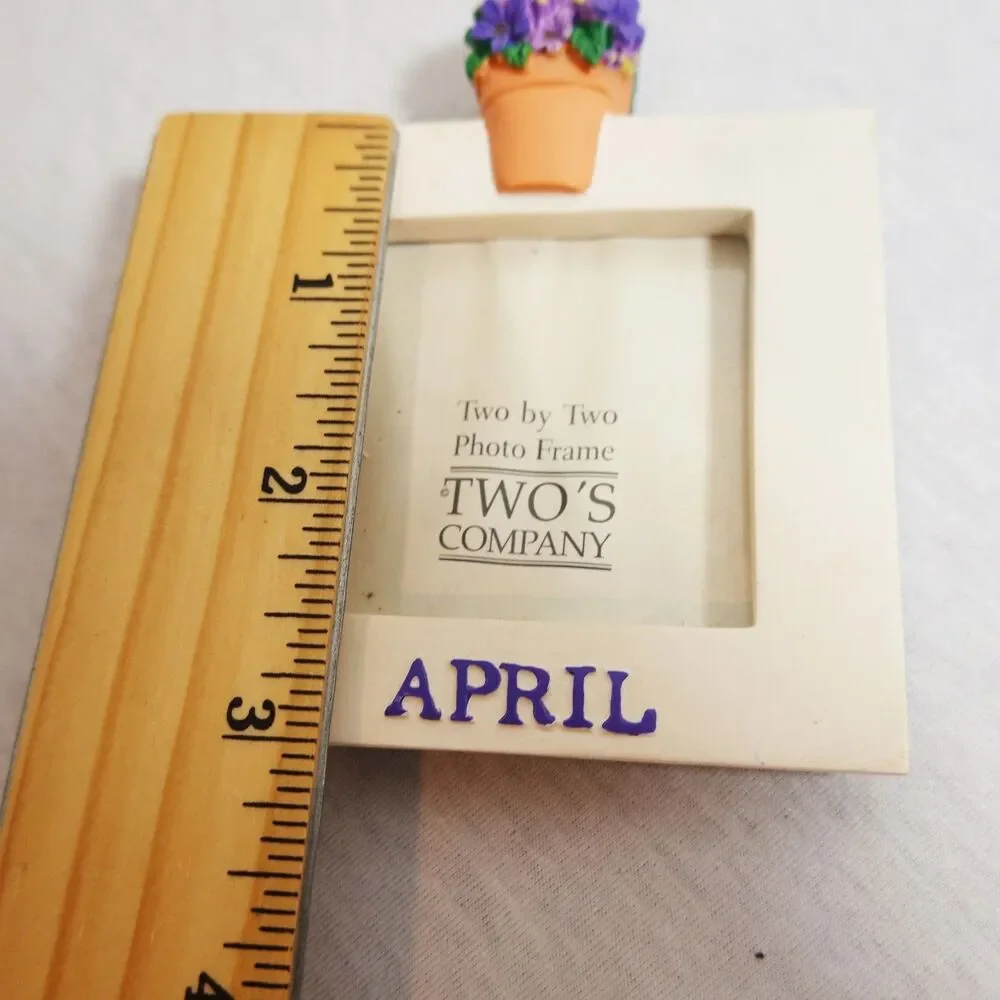 April Flowers Month Photo Picture Frame  - Two's Company Two by Two Small Frame